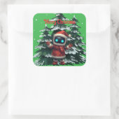 cute robot Christmas holiday Sticker (Tas)