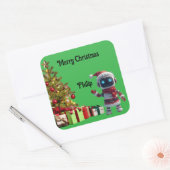 cute robot Christmas holiday Sticker (Envelop)