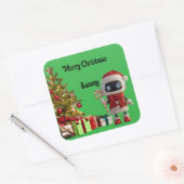 cute robot Christmas holiday Sticker (Envelop)