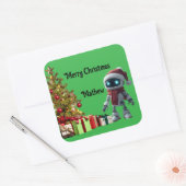 cute robot Christmas holiday Sticker (Envelop)