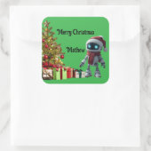 cute robot Christmas holiday Sticker (Tas)