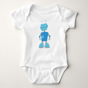 Cute Robot, Funny Robot, Gekke Robot, Blauwe Robot Romper