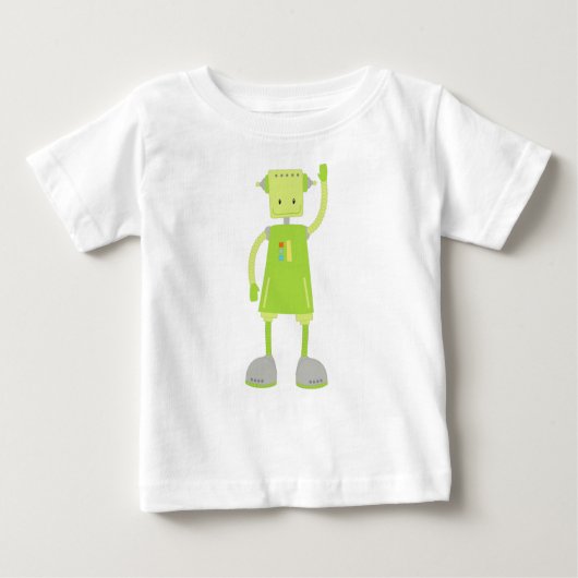 Cute Robot, Funny Robot, Gekke Robot, Groene Robot (Voorkant)