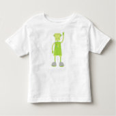 Cute Robot, Funny Robot, Gekke Robot, Groene Robot Kinder Shirts (Voorkant)