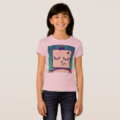 Cute Robot Girl's T-Shirt (Voorkant volledig)