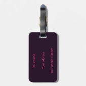 Cute Robot Grunge Pink Girl Bagagelabel (Achterkant verticaal)