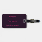 Cute Robot Grunge Pink Girl Bagagelabel (Achterkant horizontaal)