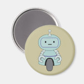 Cute Robot Illustration Magneet (Voorkant / Achterkant)