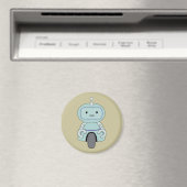 Cute Robot Illustration Magneet (Insitu (Vaatwasser))