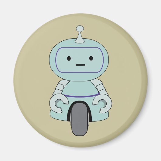 Cute Robot Illustration Magneet (Voorkant)