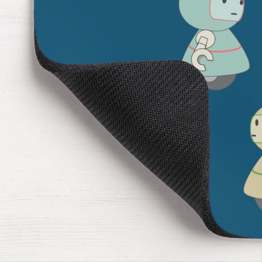 Cute Robot Illustration Muismat (Hoek)