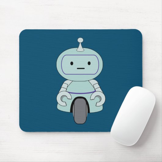 Cute Robot Illustration Muismat (Met muis)