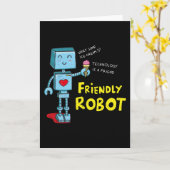 Cute robot kaart (Gele Bloem)