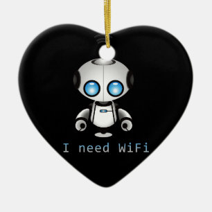 Cute Robot Keramisch Ornament