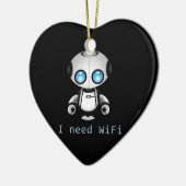 Cute Robot Keramisch Ornament (Links)