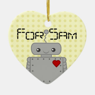 Cute Robot Keramisch Ornament