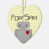 Cute Robot Keramisch Ornament (Links)