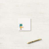 Cute robot kleurful Geek Post-it® Notes (Op bureau)