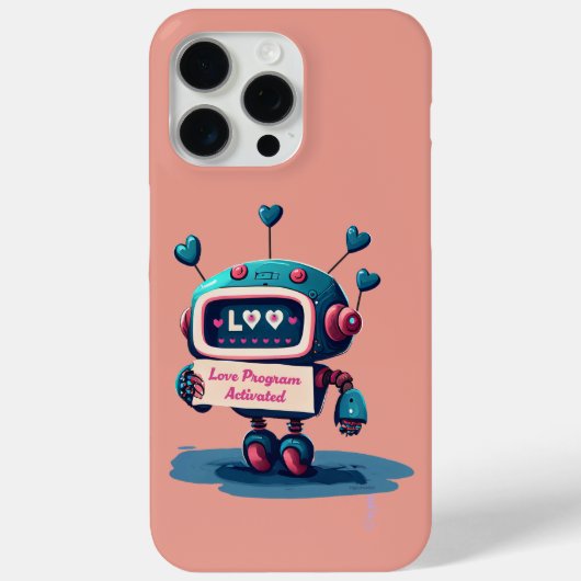 Cute Robot met Geactiveerd Liefdesbericht iPhone H Case-Mate iPhone Case (Achterkant)