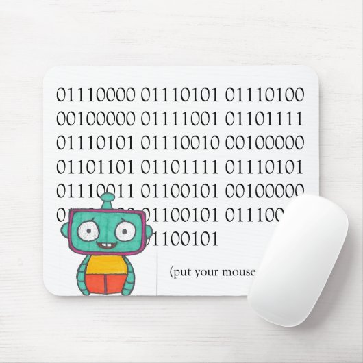 Cute Robot Muismat (Met muis)