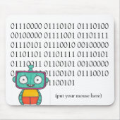 Cute Robot Muismat (Voorkant)