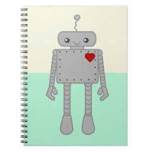 Cute Robot Notebook Notitieboek
