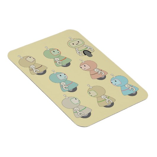 Cute Robot Pattern Magneet (Rechterzijde)