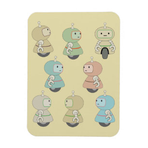 Cute Robot Pattern Magneet