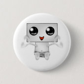 Cute Robot Ronde Button 5,7 Cm (Voorkant)