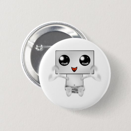 Cute Robot Ronde Button 5,7 Cm (Voorkant /achterkant)
