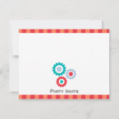 -Cute Robot Speelgoed, uitnodiging op zaterdag (Achterkant)