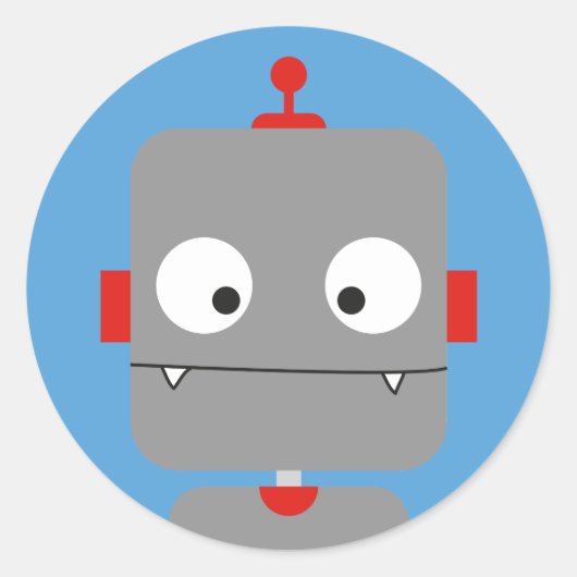 Cute Robot Stickers (Voorkant)