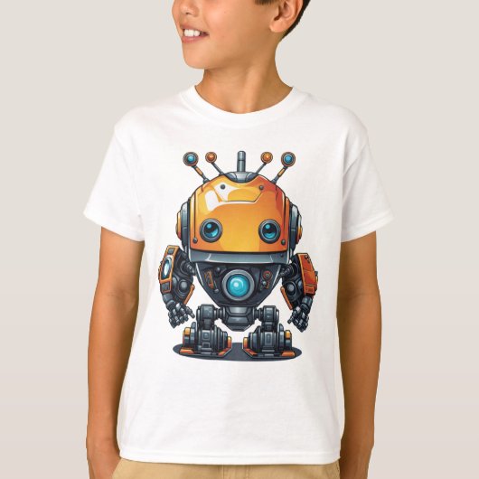 Cute Robot T-shirt (Voorkant)
