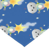 Cute robot vliegend in de cartoon van de ruimte korte tafelloper (Hoek)