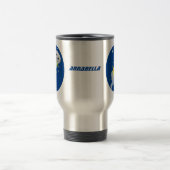 Cute robot vliegend in de cartoon van de ruimte reisbeker (Center)