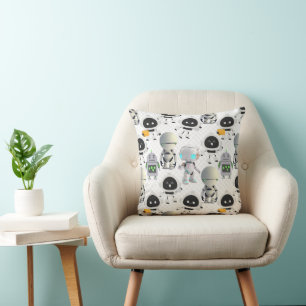 Cute Robots Patroon. CUTERB01 Kussen