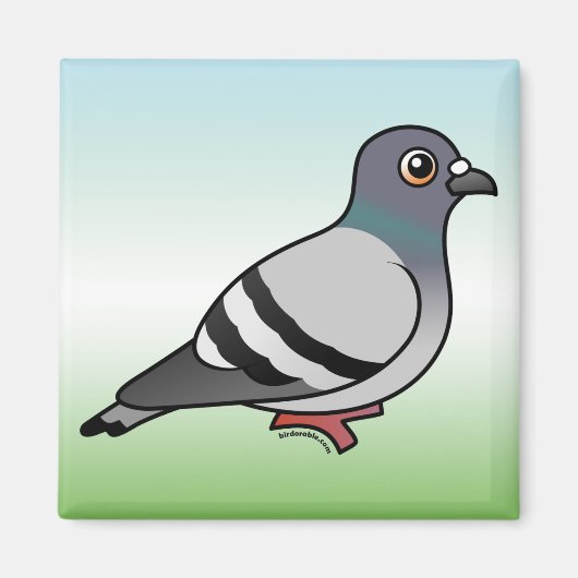 Cute Rock Pigeon Magneet (Voorkant)