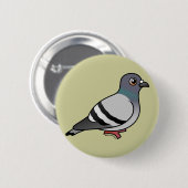 Cute Rock Pigeon Ronde Button 5,7 Cm (Voorkant /achterkant)