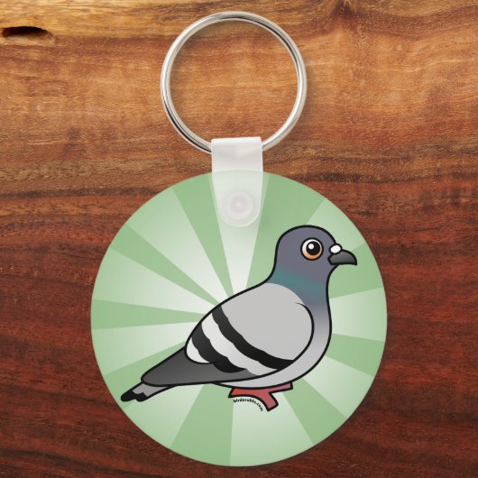 Cute Rock Pigeon Sleutelhanger (Voorkant)