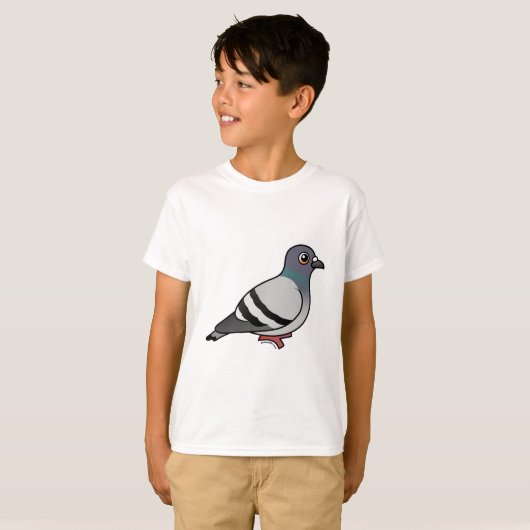 Cute Rock Pigeon T-shirt (Voorkant volledig)