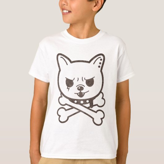 Cute Rocker Puppy Skull T-shirt (Voorkant)