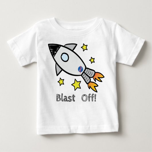 Cute Rocket Shiket Blast Off Hand getekend (Voorkant)