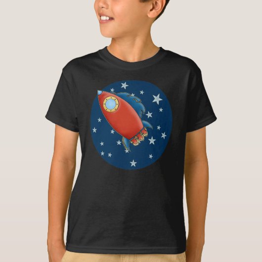 Cute Rocket & Stars Boy T-Shirts (Voorkant)