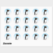 Cute Rockhopper Penguin Ronde Sticker (Vel)