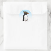 Cute Rockhopper Penguin Ronde Sticker (Tas)