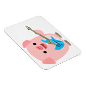 Cute Rockin Cartoon Pig Flexible Magnet Magneet (Rechterzijde)