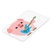 Cute Rockin Cartoon Pig Flexible Magnet Magneet (Linkerzijde)