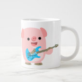 Cute Rockin Cartoon Pig Jumbo Mok (Rechts)