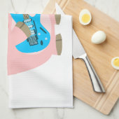 Cute Rockin Cartoon Pig Kitchen Towel Theedoek (Quarter Fold)