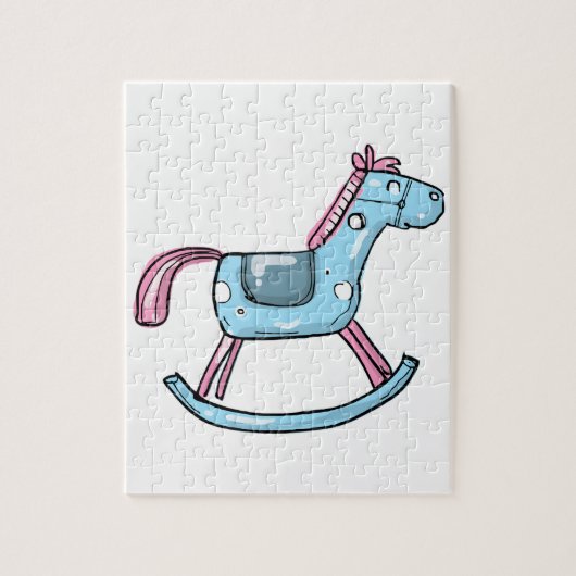 Cute rocking horse legpuzzel (Verticaal)
